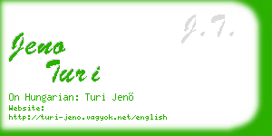 jeno turi business card